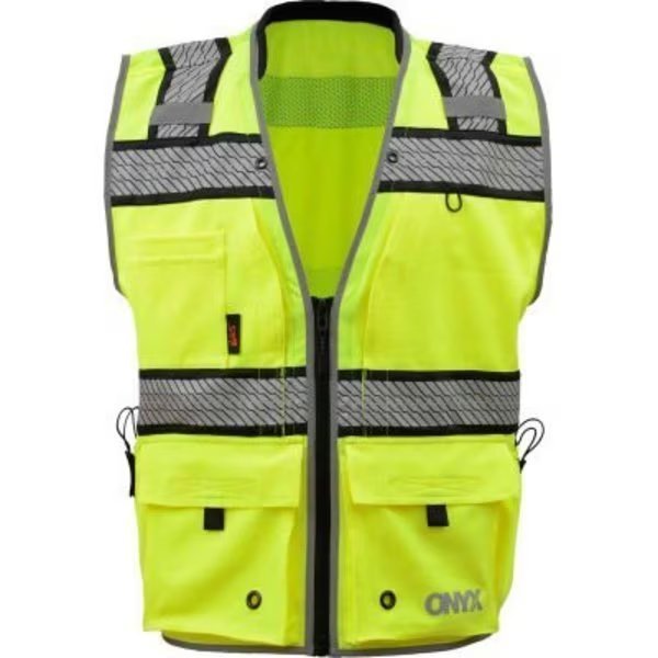 GSS Safety ONYX Class 2 Surveyor's Safety Vest-Lime-XL, Gss Safety, Mfr#: 1511-XL